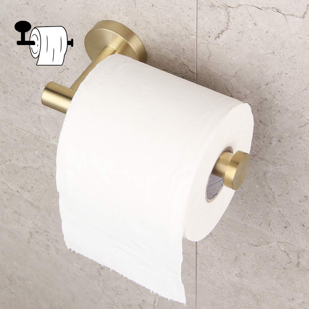 Børstet guld toiletpapirholder wc papirholder vandtæt toiletpapirholder til badeværelset tilbehørssæt