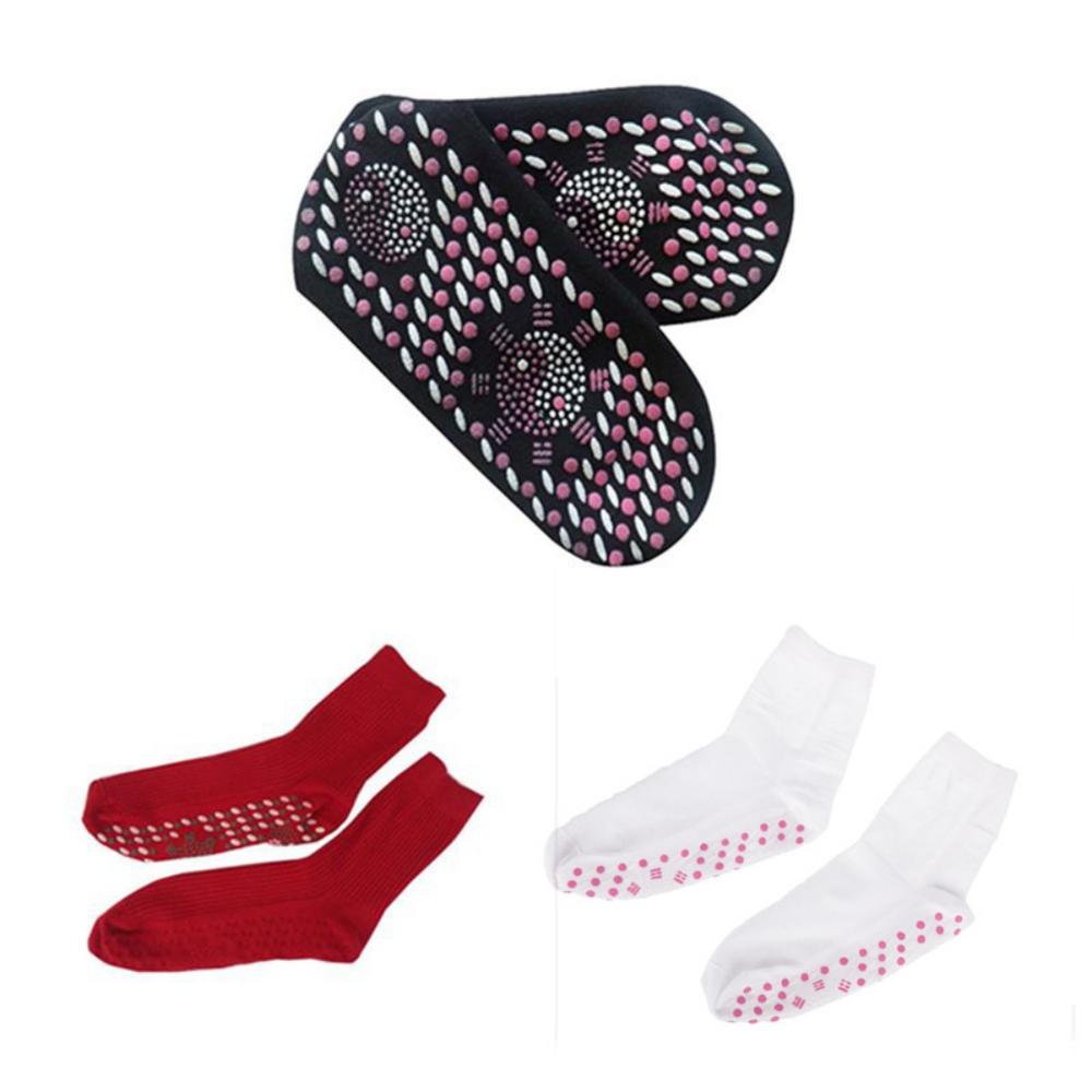 2Stck Selbst-Heizung Gesundheit Pflege Socken Turmalin Magnetischen Therapie Atmungsaktivem Massage Socken