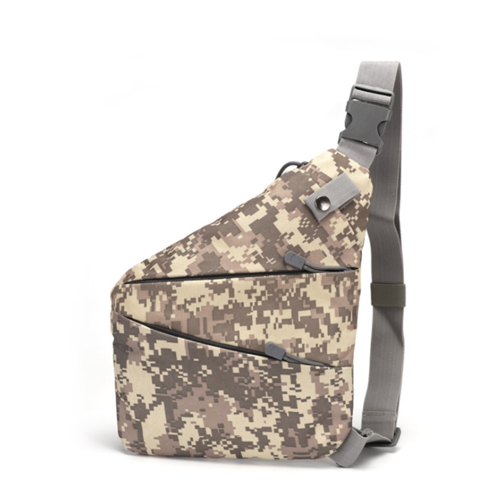 Bolso de hombro de bolsillo Personal para hombre, bolsa cruzada de pecho antirrobo, impermeable, informal, para deportes de ciclismo: ACU