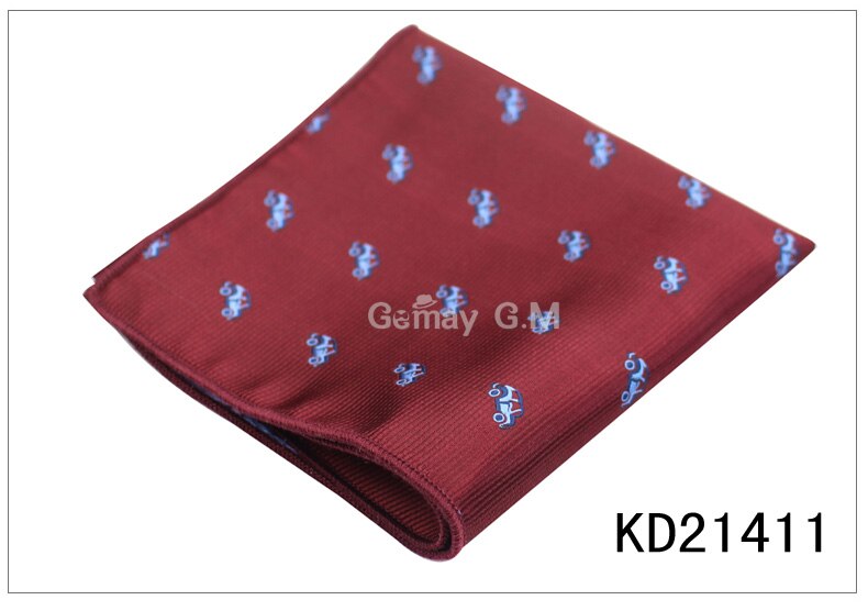 Merk heren zakdoek zakdoek dieren pochet zakelijke pakken borst handdoek zakdoek heren polyester garen pak zakdoeken: Kd21411