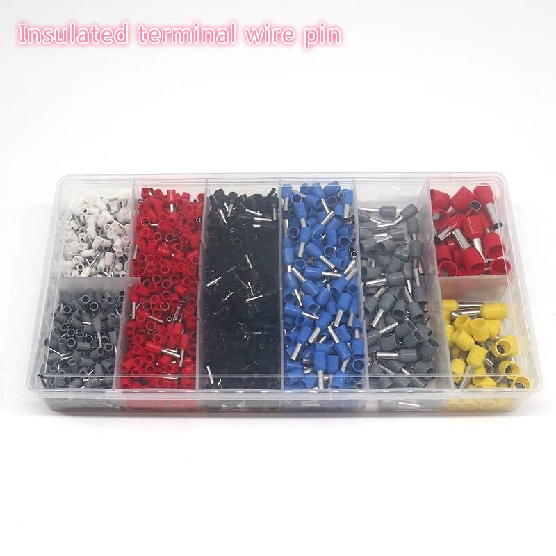 Insulated terminal wire pin E6010 E0506 E7508 E10-12 E2510 E4009 E1008 E1512Bootlace Ferrule Kit Hand Crimper Crimping Tool.