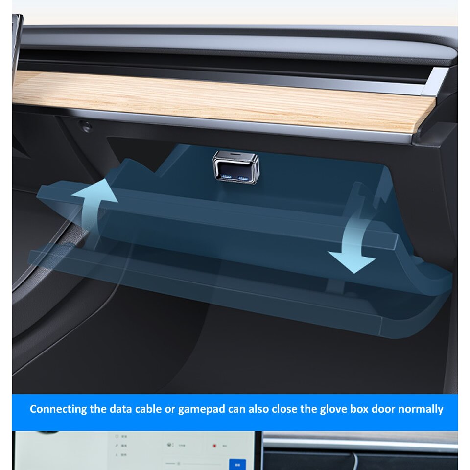 Docking Station Con Manopola Per Tesla Model 3 E Y - Porta USB-C, Display LCD, Controlli Multifunzione