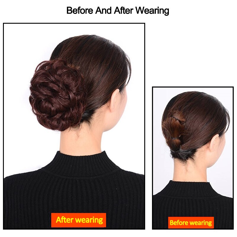 DIANQI synthetische haar elastische gummiband lockige chignon Netz mit zwei kunststoff kämme hochsteckfrisur abdeckung haar brötchen afro chignon für frauen