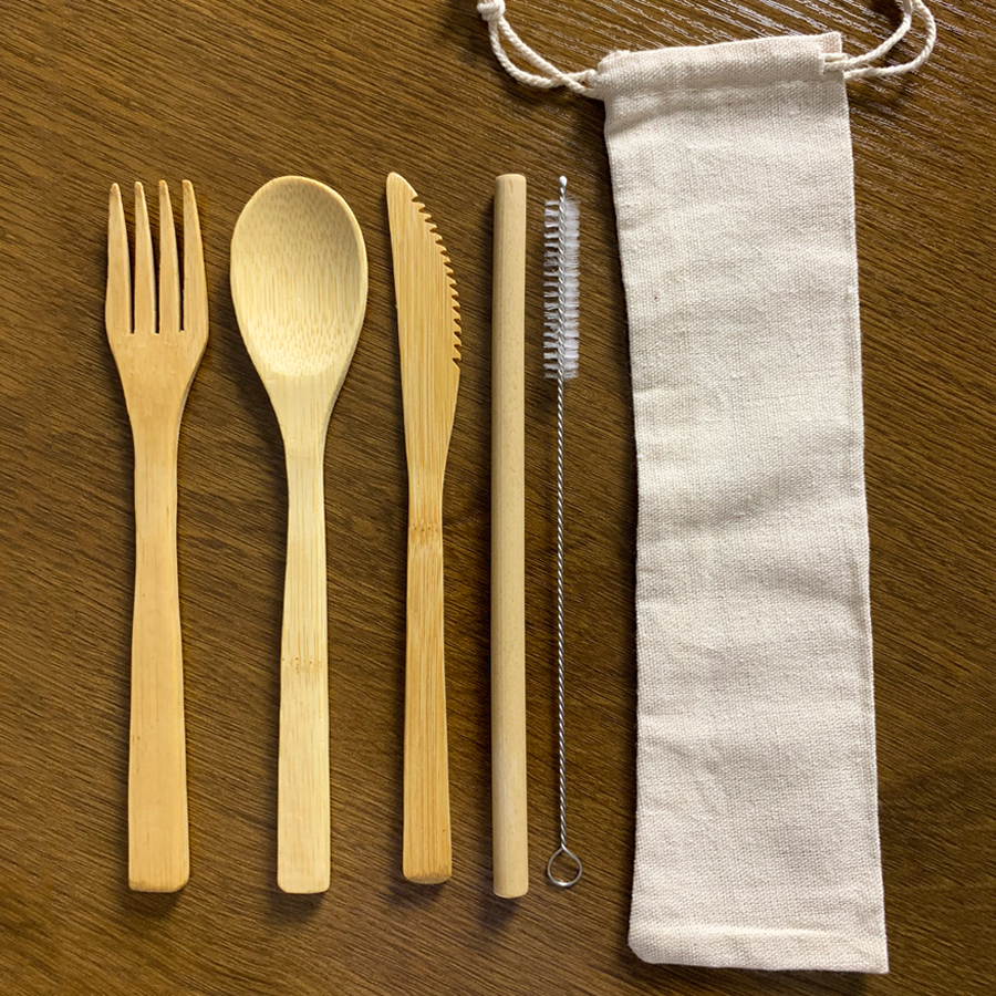 6/8/10pcs Natuurlijke Bamboe Rietjes Herbruikbare biologische rietjes met stro schoner borstels voor Party Verjaardag bruiloft Bar Tool: Spoon 2