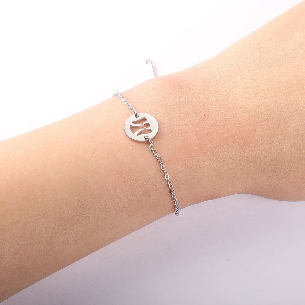 AAAAA di Qualità in Acciaio Inox 100% di Angelo di Fascino Del Braccialetto per Le Donne Donna di Alta Polacco Pendenti E Ciondoli Bracciali Favoloso Braccialetto