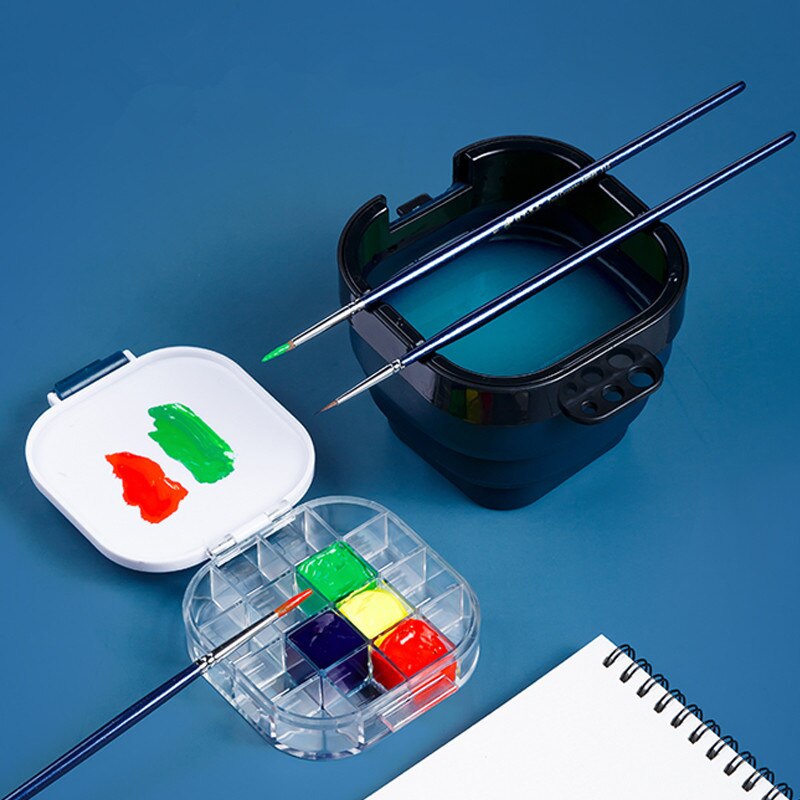 16 Rooster Kleur Palet Pigment Hydraterende Opbergdoos Vouwen Wassen Emmer Draagbare Olieverfschilderij Art Student Speciale Tool