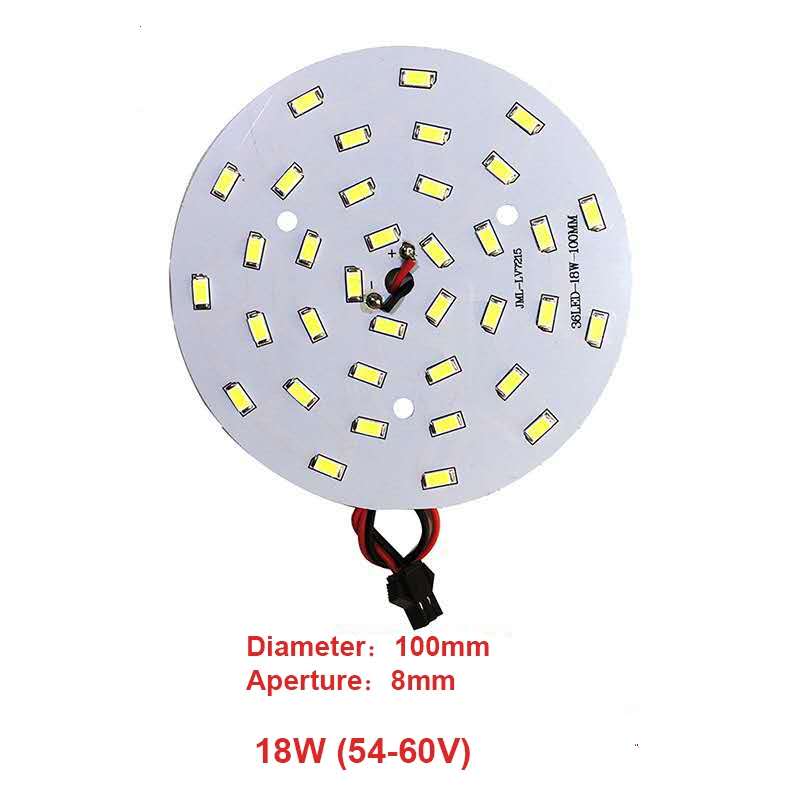 Ampoule de panneau lumineux de perle de lampe LED 5730SMD, source de lumière de transformation ronde, haute luminosité, mèche de tuile modifiée convaincue, 3-18W, 32-100mm: Bleu / 1W