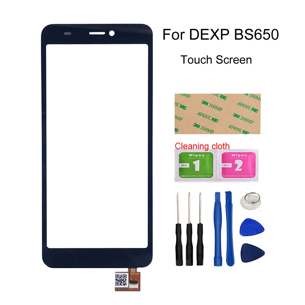 Touch Screen Panel Für DEXP BL150 BS650 Z355 Z455 Touchscreen Digitizer Glas Panel Sensor Front Glas Montage Teile: BS650 Black Tools