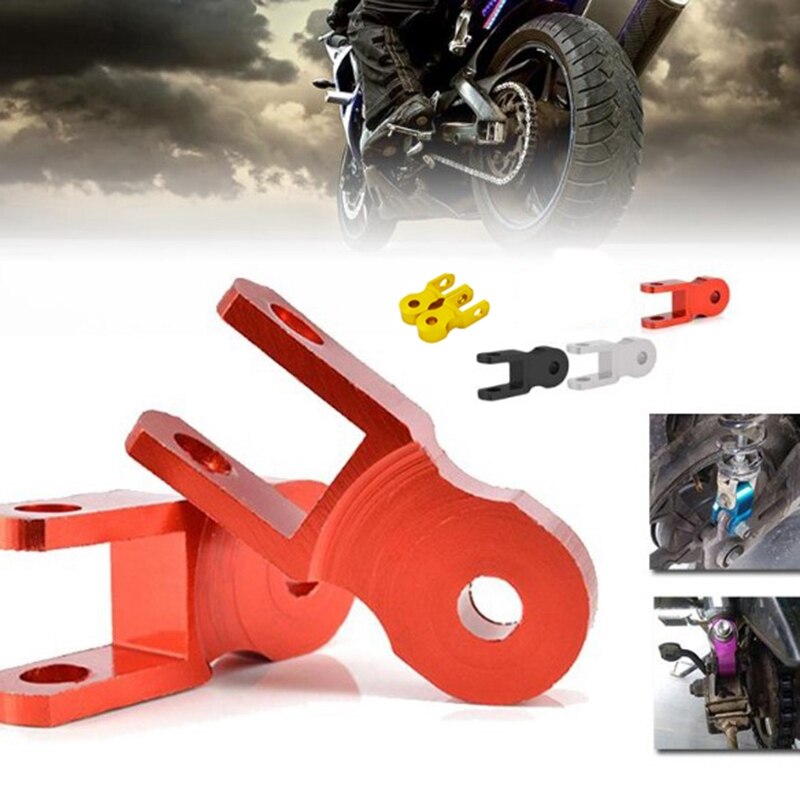 2 Large Aluminum Motorcycle Motorcycle Off-Road Vehicle Shock Absorber Height Extender Suspension Lifter Black