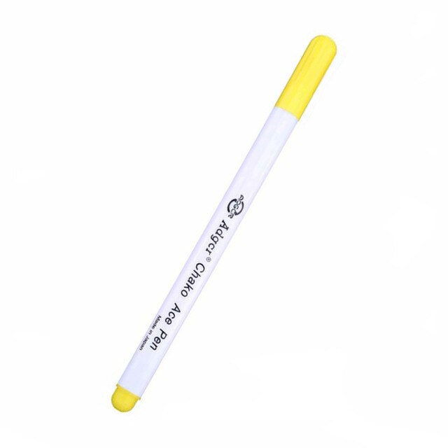 1/6pcs Ink Disappearing Fabric Marker Pen DIY Cross Stitch Water Erasable Pen Dressmaking Tailor's Pen for Quilting Sewing Tools: Yellow