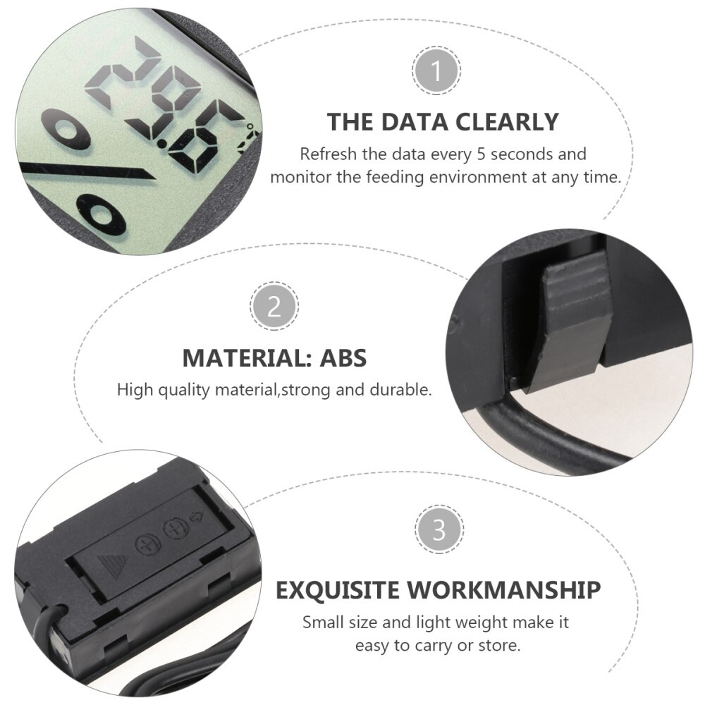 mini igroscopio digitale incorporato igroscopio digitale da 5 pezzi con filo