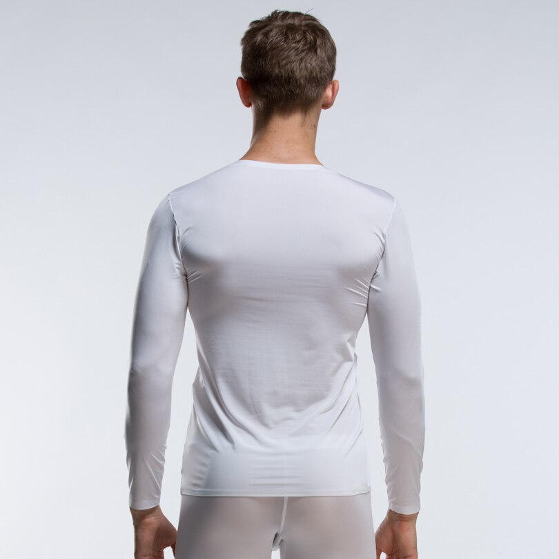 Underkläder herr långkalsonger topp termisk v-ringad bomull spandex märkeskläder is siden topp asiaskin