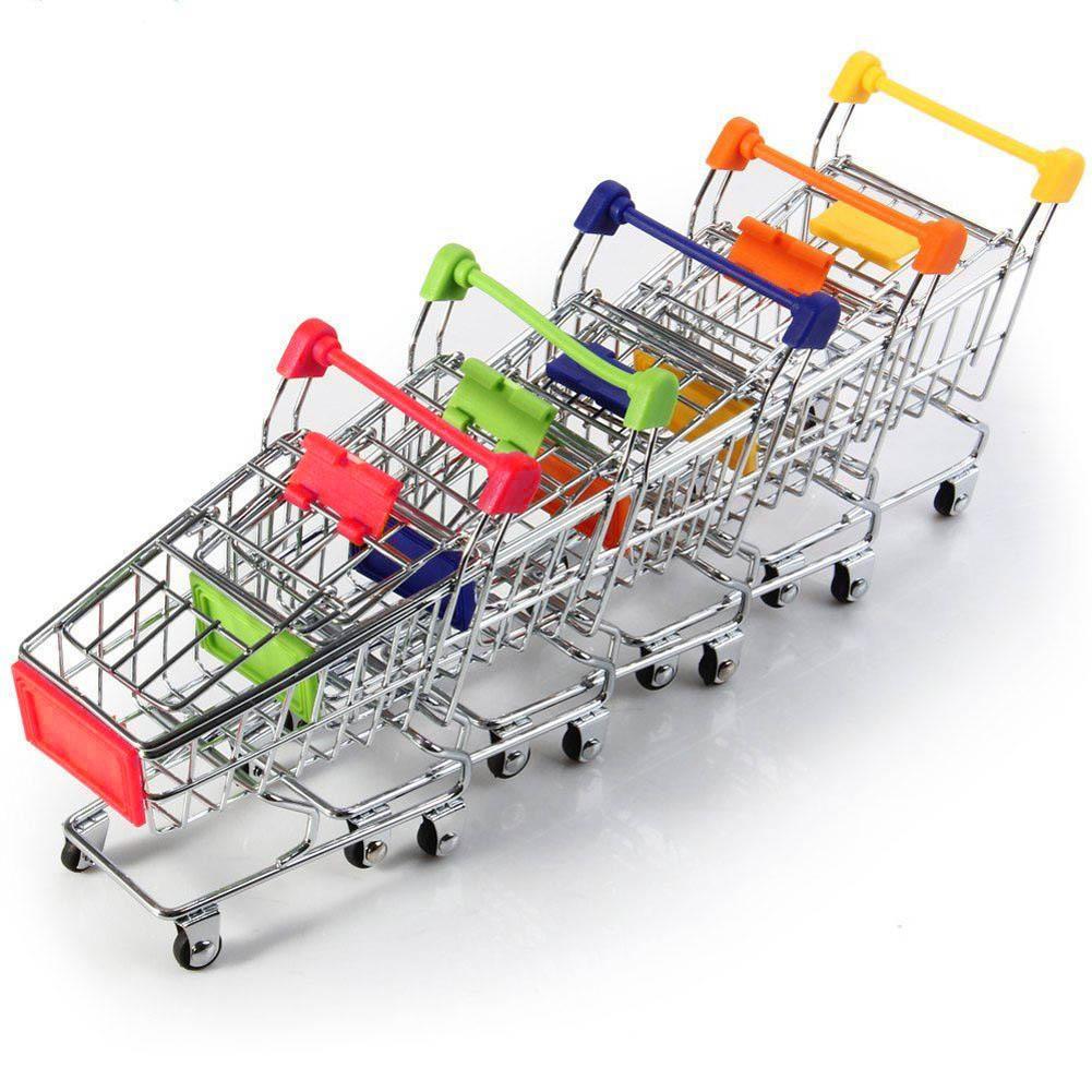 Cute Mini Shopping Handcart Cart Supermarket Utility Mode Storage Toys