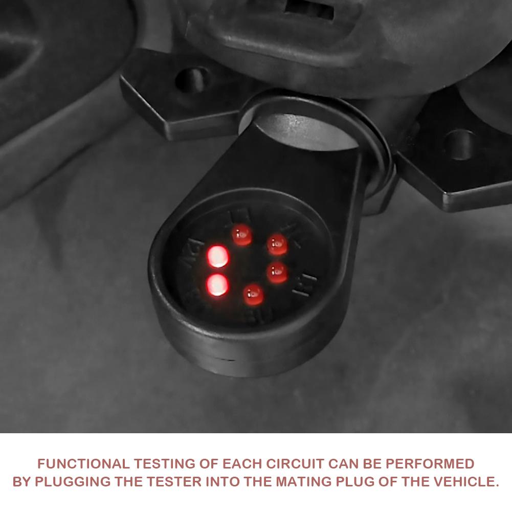 7-Weg Rv Blade Connector Tester 7 Pin Trailer Bedrading Circuit Licht Tester MGO3