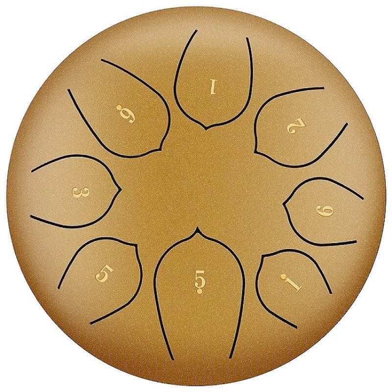 8 Inch Steel Tongue Drum 8 Tune Hand Pan Drum Tank Drum With Drumsticks Carrying Bag Percussion Instruments Accessories: Orange
