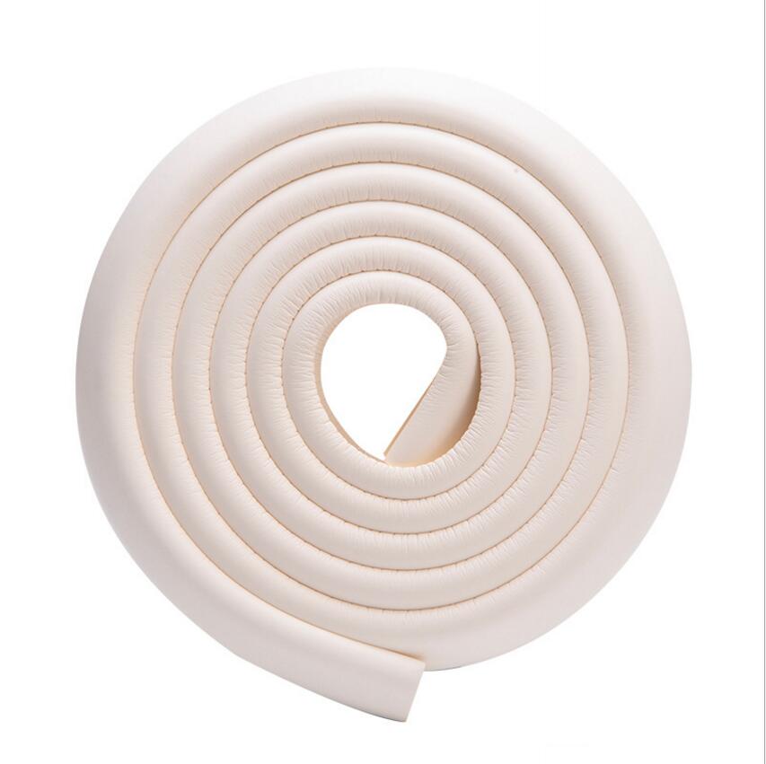 2M Rand Ecke Protector für Möbel Gummi Baby Schutz Kissen Wache Streifen Weichmacher Stoßstange Baby Sicherheit Schreibtisch Tisch: 1 PC White