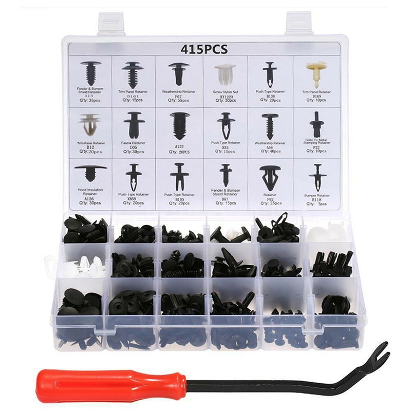 415 Car Plastic Screw Fasteners For Toyota Honda Ford Car Plastic Buckle Automotive Plastic Door Bumper Buckle Kit Car Supplies: Default Title