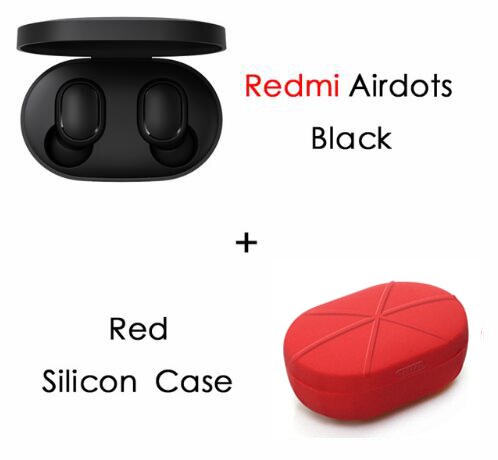 Xiaomi Redmi Airdots Xiaomi Auricular inalámbrico control de voz Bluetooth 5,0 reducción de ruido Control de grifo: add red case