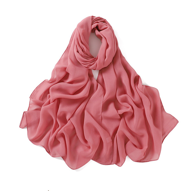 Vrouwen Effen Fluwelen Bubble Chiffon Sjaal Effen Lange Hijab Wrap Print Effen Kleur Sjaals Hoofdband Vrouwen Zachte Hijaabs Reizen Sjaals: Crème