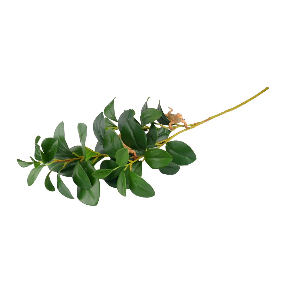 Habitat Decorative Plants Plastic Plant Leaves Branches Simulated Plant for Lizard Frog Spider Snake Reptiles Pets Accessories