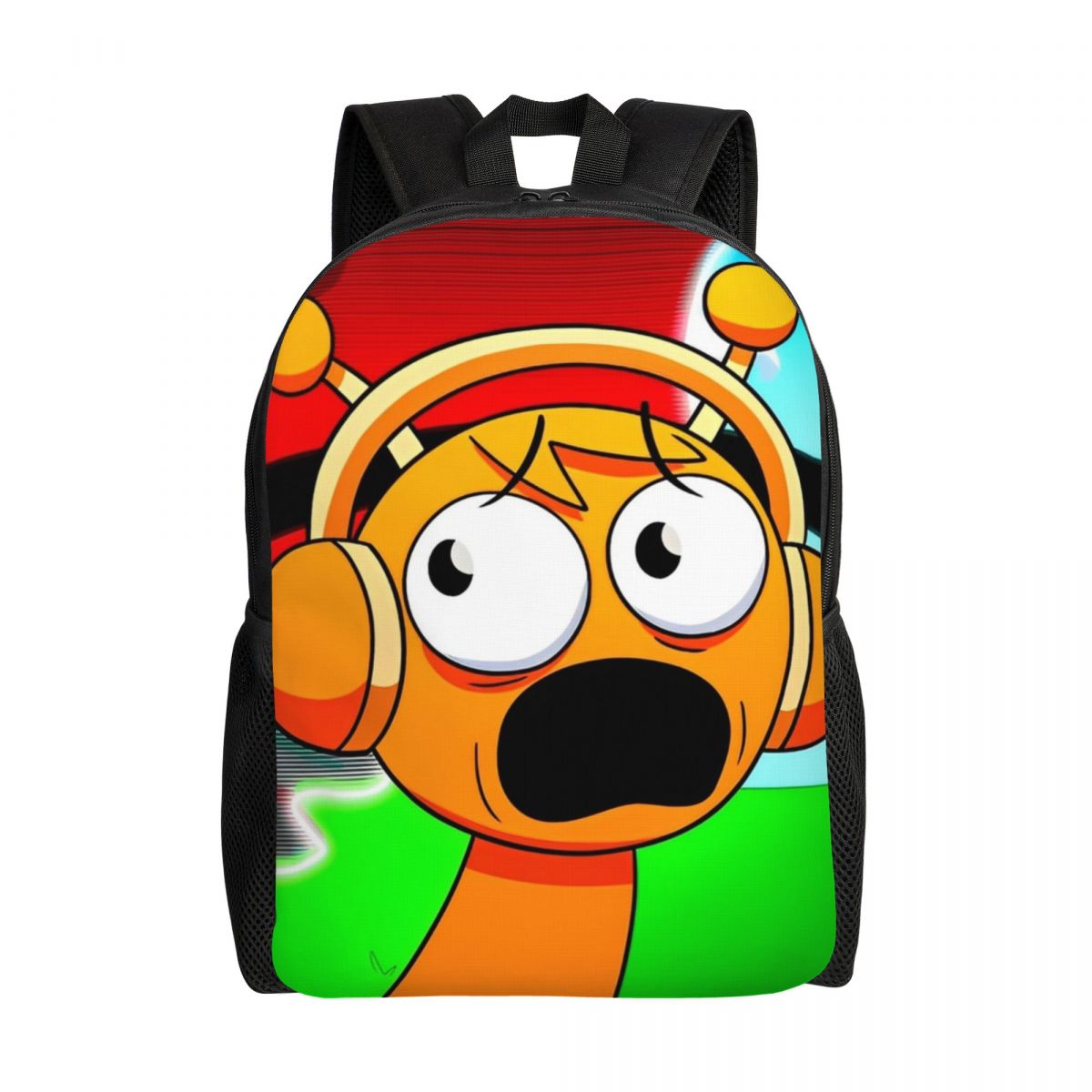 Mochila de dibujos animados Sprunki para juegos infantiles, mochilas escolares preescolares para niños y niñas: Azul cielo
