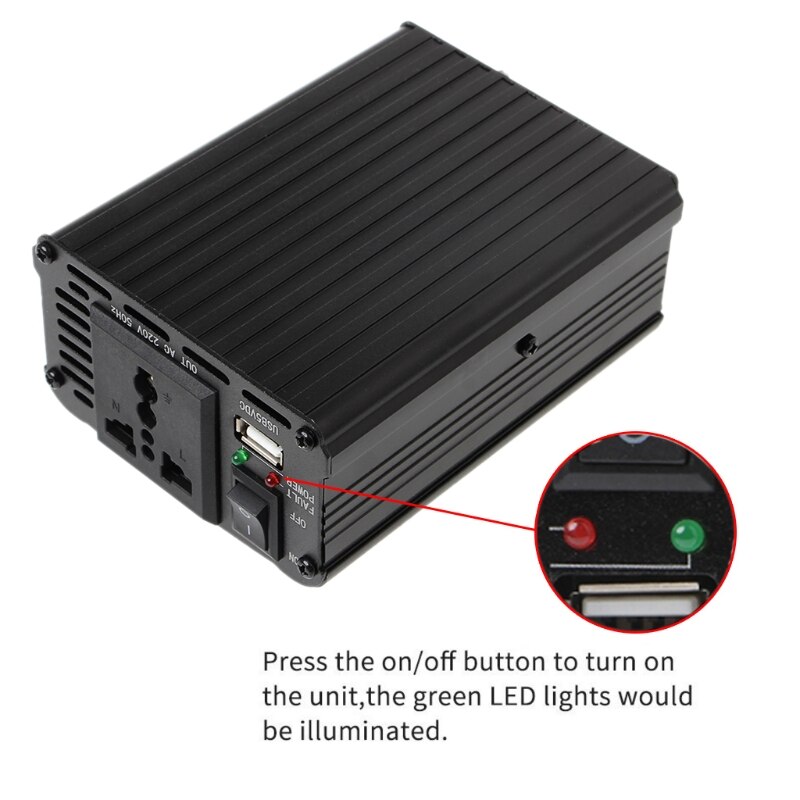300W/400W/500W/600W Power Inverter Converter DC 12V to 220V AC Cars Inverter with Car Adapter