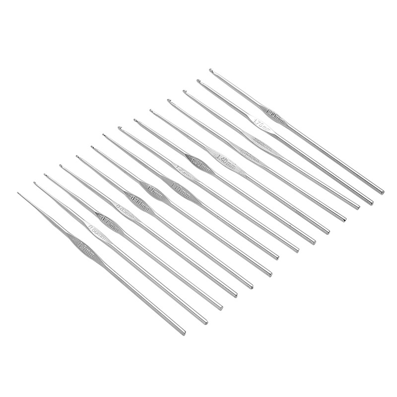 Crochets à tête unique en métal, taille 0.5mm-1.9mm, tissage de fil, artisanat, dentelle, laine, outil de besoin de CROCHET pour tricoter et accessoires