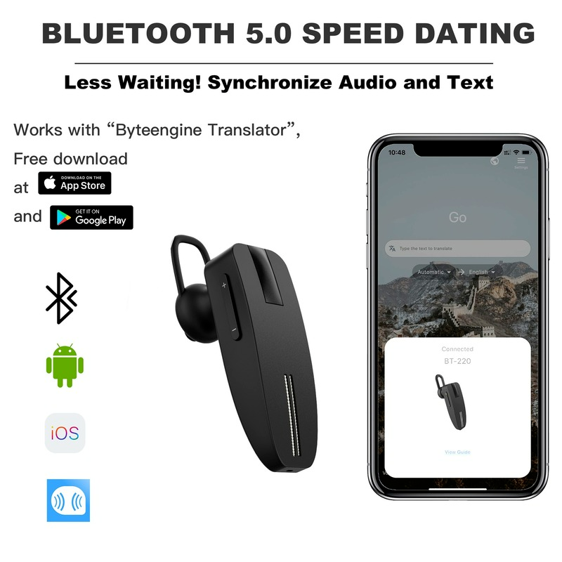 Vertaling Hoofdtelefoon 50 Talen Instant Vertaald Smart Voice Vertaler Draadloze Bluetooth-Compatibel Vertaler Oortelefoon