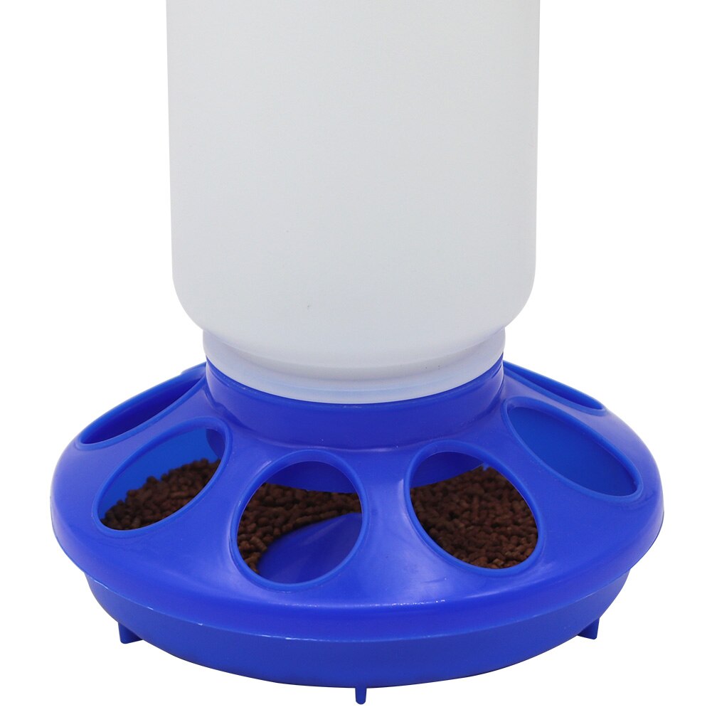 1L Chicken Feeder Bucket Poultry Practical Bird Feeding Fountain Plastic Seed Water Dispenser