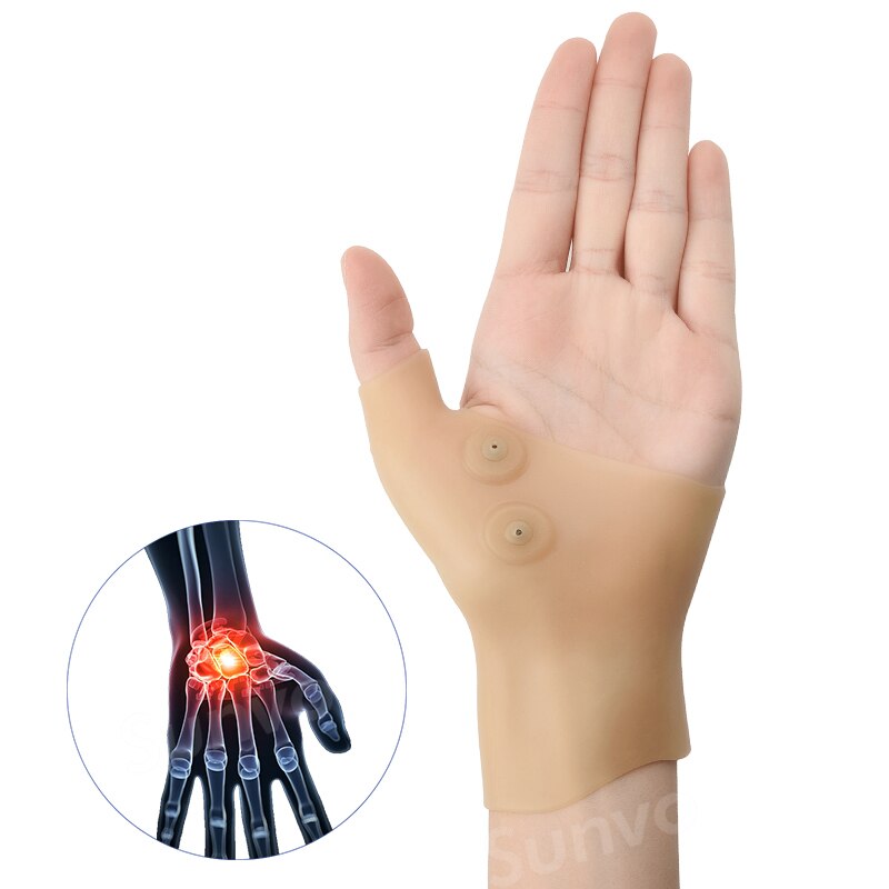 Sunvo magnetterapi håndledshandske til arthritis tenosynovitis tryk smertelindring massage tommelfingerstøtte handsker seler indsatser