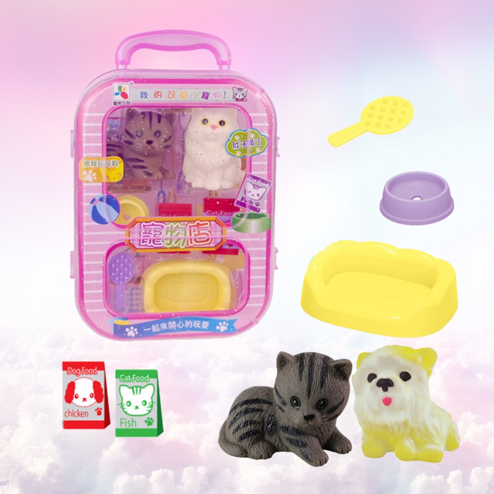 1 Set/8 Pcs Simulatie Huisdier Voeden Pretend Play Speelgoed Grappige Rollenspel Speelgoed Spelen Huis Speelgoed (Willekeurige stijl)