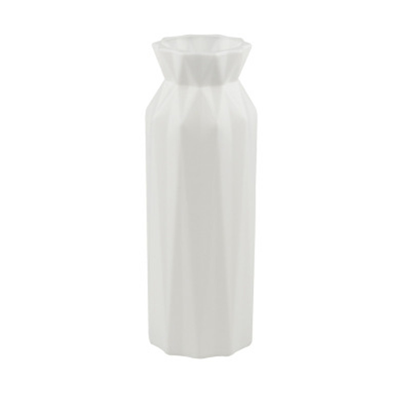 Origami Vases Imitation céramique Pot de fleur panier plantes de table décoration de la maison bonsaï décor fleur Arrangement conteneur: C1-7.2X20.5CM