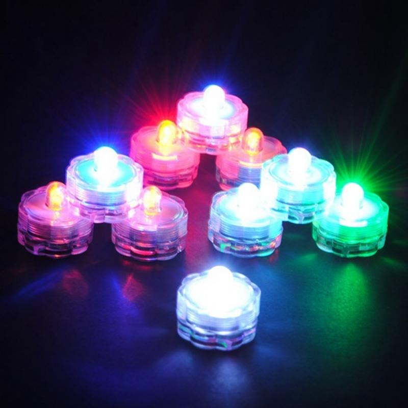 Wedding Party Deocration Vase Lamp Super Bright Submersible Waterproof Mini LED Tea Light Candle Lights