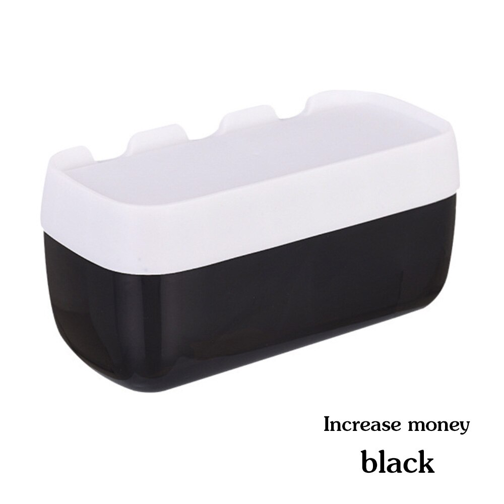 Toilet Paper Holder Towel Wall Mounted Storage Box Bathroom Accessories Tray Roll Tube Punch-Free Double-Layer: Black 02