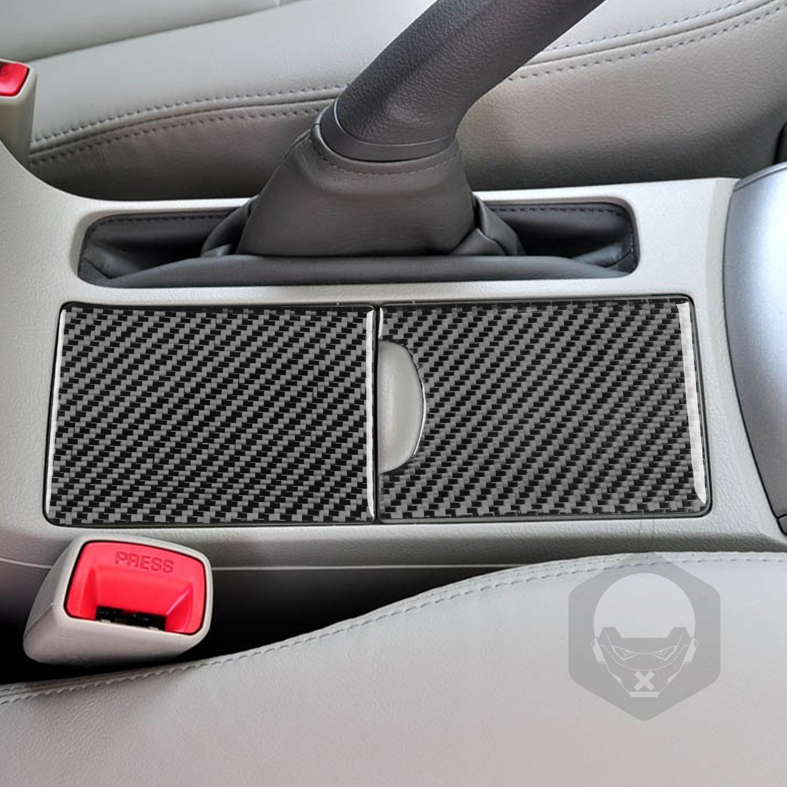 Cubierta de almacenamiento para portavasos Interior de fibra de carbono, pegatina embellecedora para Toyota Corolla 2007, , , , , , , accesorios