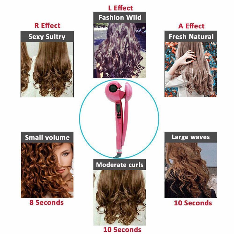 Monofunctional LCD Screen Ceramic Hair Curler Magic Hair Curl Styler Tools For Women Electric Hair Styling Machine Wand Curler