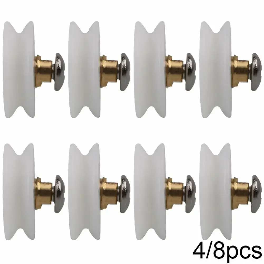 4/8 Stuks Douchedeur Rollers/Lopers/Wielen Gegroefde 22 Mm Diameter Douche Schuifdeur Wiel Runner Katrol douche Onderdelen