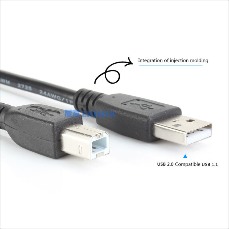 Zhenfa voor samsung printer datakabel scx -4300 scx -4200 scx -4100 scx -4520f scx -4824 4825 scx -3201 1.5m 3m 5m usb connector