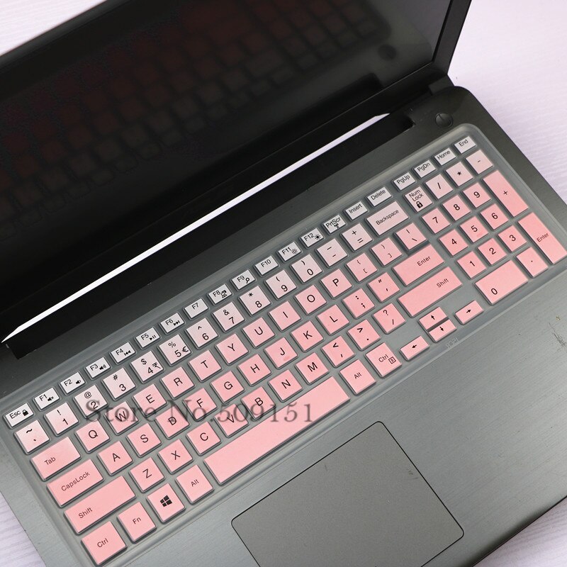 15.6 inch laptop keyboard cover skin For Dell Inspiron 15 5000 series i5545 i5547 5545 5542 5548 5555 5558 5559 5566 5567 5577: GradualPink