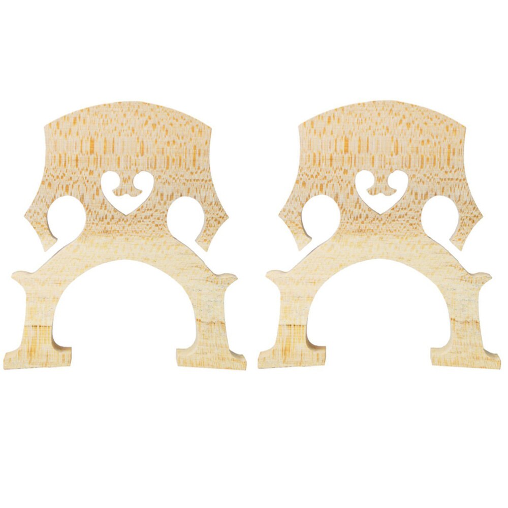 2 stk utsøkt cello bro 4/4 topp lønnetre montert bro cello tilbehør (beige)