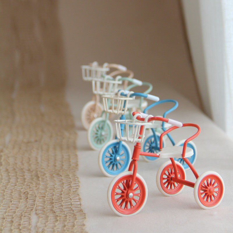 Miniature Iron Tricycle — Realistic Outdoor Bicycle, BJD/OB11 Accessory, Christmas, Thanksgiving, Graduation , Home Decor