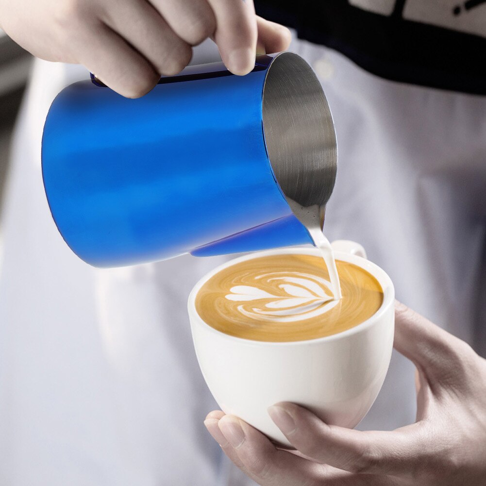 600Ml Roestvrij Staal Koffie Melk Opschuimen Cup Kruik Koffer Pitcher Latte Art Kruik Voor Thuis Koffie Winkel Gebruik