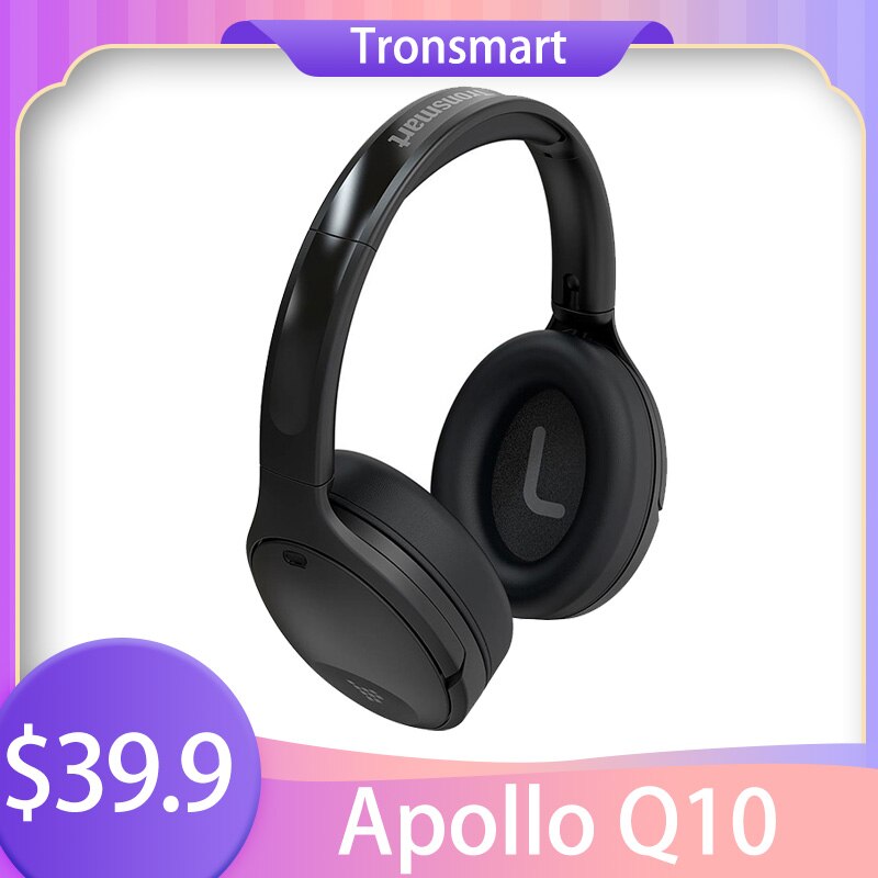 Tronsmart Apollo Q10 ANC Bluetooth 5.0 Active Noise Cancelling Headphones Black Wireless Headset