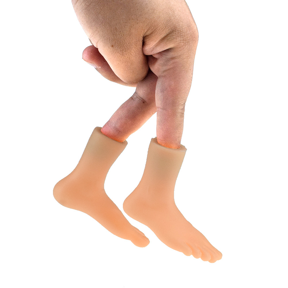 Jouet à cinq doigts, petit doigt, orteil, faux pieds, ouvert, petit doigt, droitier et gaucher, nouveauté