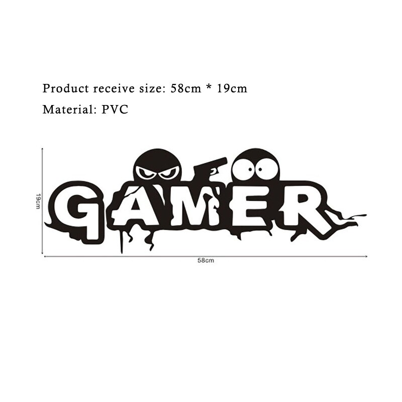 Gamer Wall Sticker for boy Children's room decoration Mural Art Decals wallpaper Cartoon Game room stickers