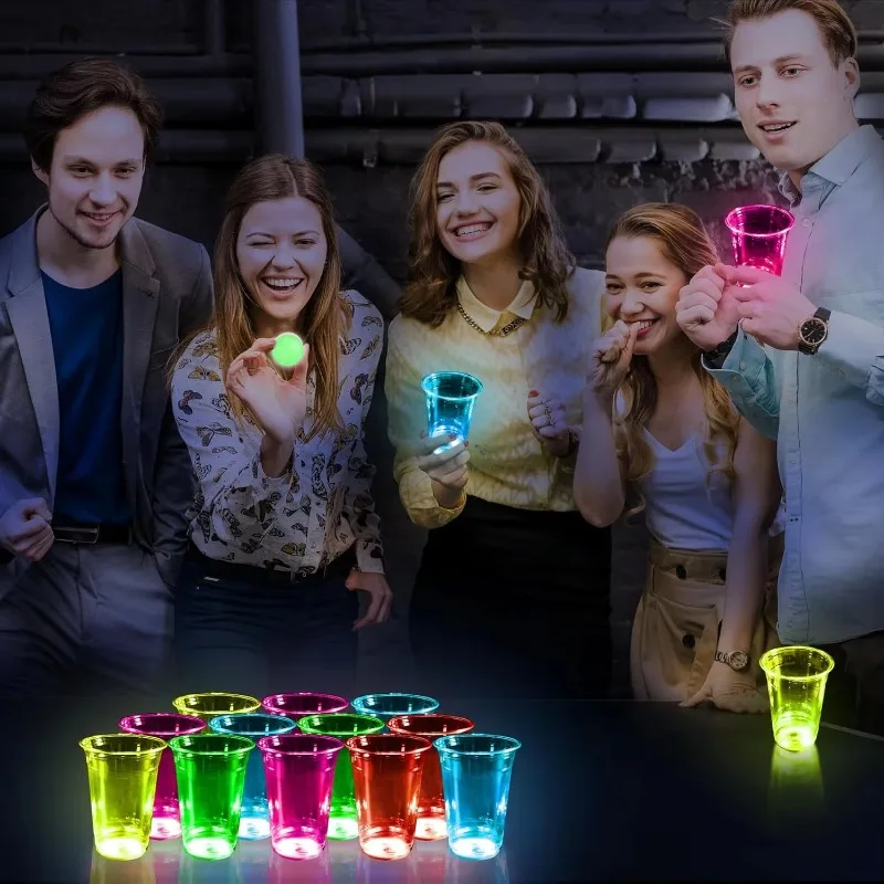 20-100 STKS LED Glow Cup voor Camping Party Crystal Light Up Barbenodigdheden met 7 Kleur Veranderende Modi Cups Neon Party Feestartikelen