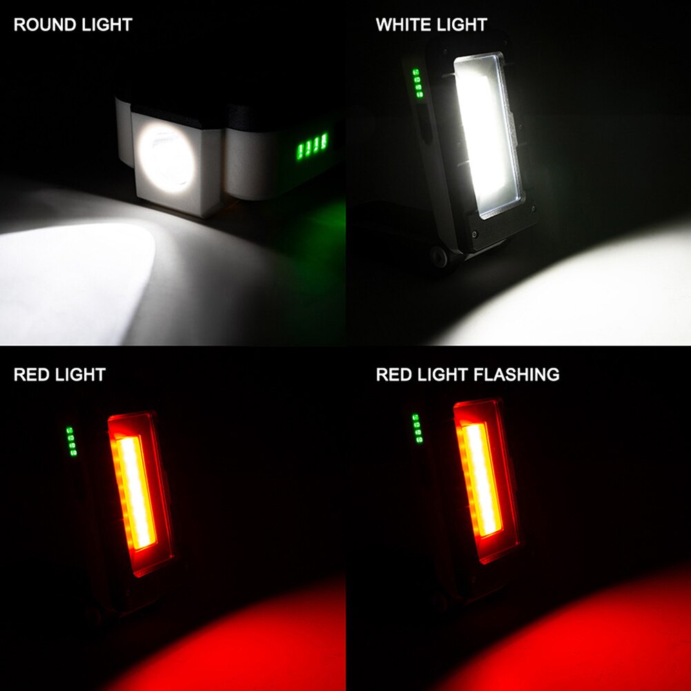 Foldable Magnetic USB Rechargeable LED Work Light COB Inspection Lamp Torch