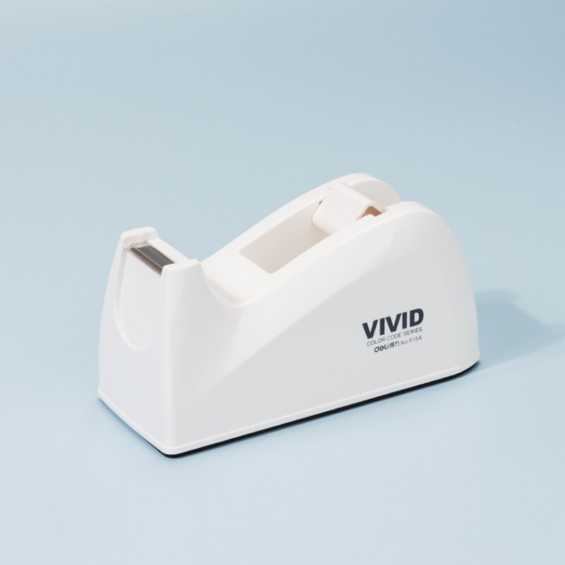 DELI Cute Office Tape Dispenser Plastic Stationery Sealing Tape Cutter Washi Tape Storage Organizer Cutter Office Tape Dispen