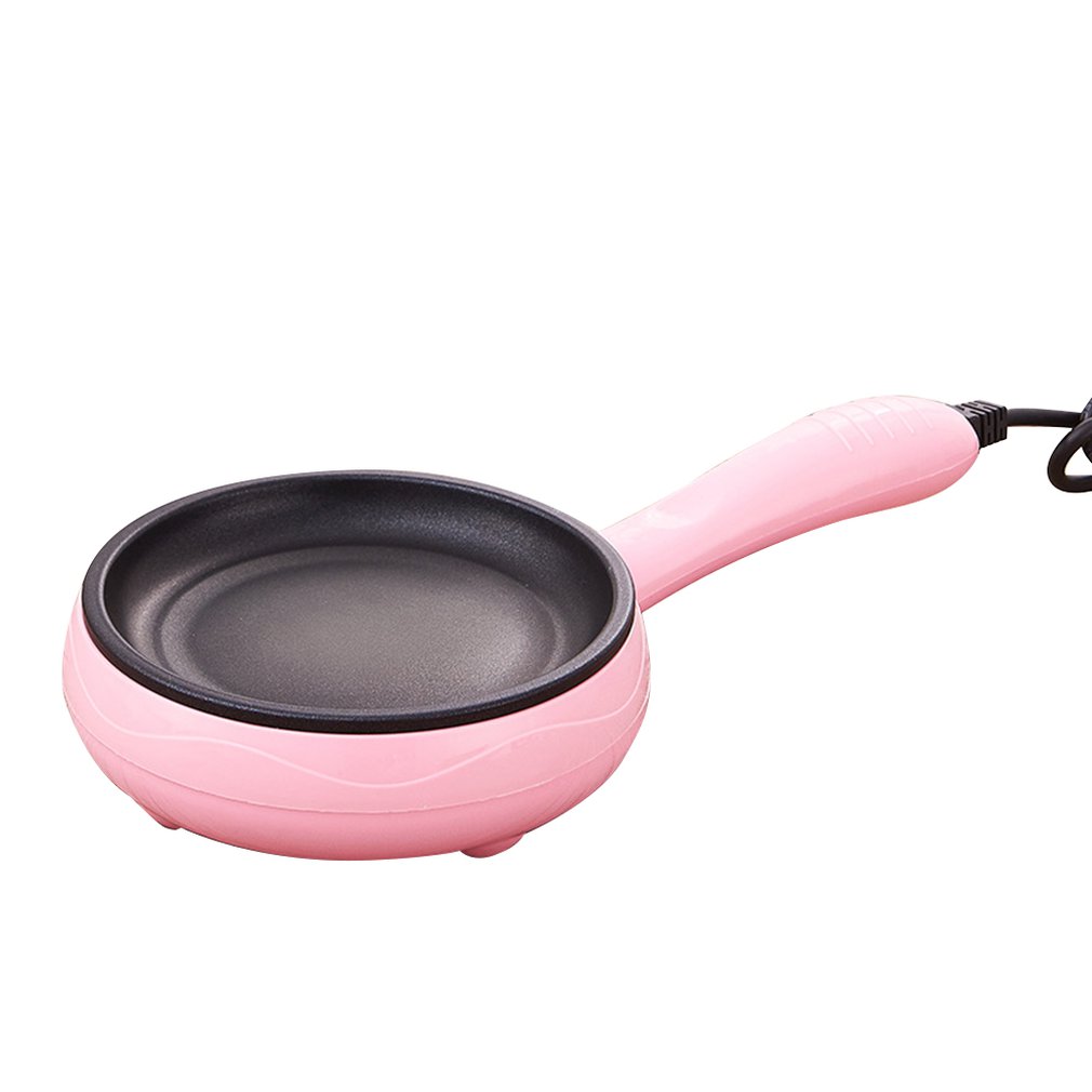 Breakfast Artifact Automatic Power Off Omelet Boiled Egg Steamed Egg Electric Omelet Pot Double-Layer Mini Electric Frying Pan: Pink