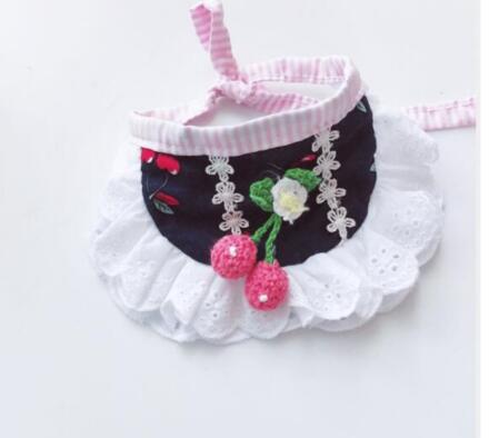 Süße Hund Lätzchen Haustier Welpe Hund Katze Spitze Bandana Halstuch Schal Zubehör Land Stil Kleine Mittelgroße Hunde Krawatte Dekor Zubehör: 5 / 18x10x45   5kg